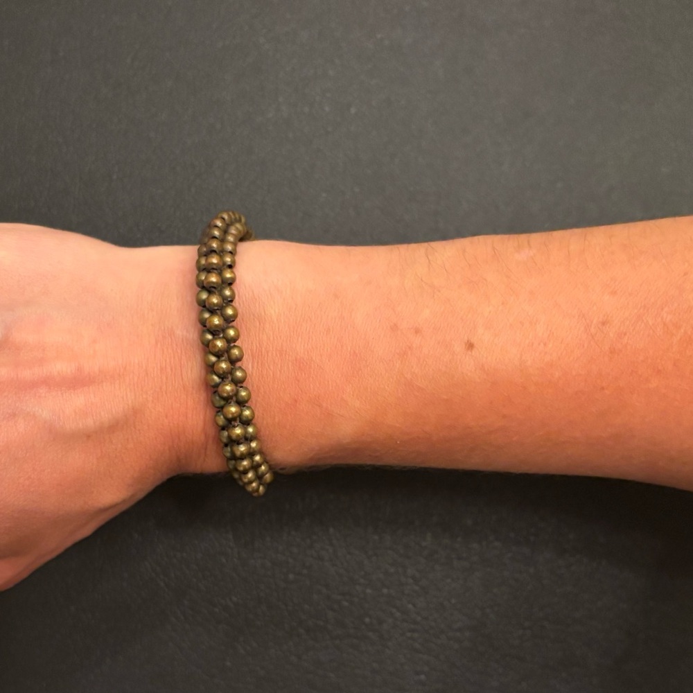 Brass beaded bracelet